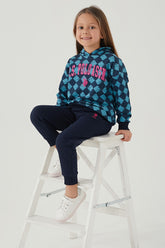 U.S. Polo Kids Girls Pajamas Two Pieces Set Three Thread Raised